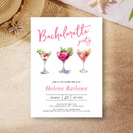 Invitación Martini Cocktail Moderna Bachelorette Party