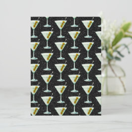 Invitación Martini Cocktail Pattern