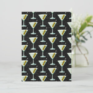 Invitación Martini Cocktail Pattern