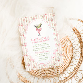 Invitación Martini Coquette Pink Birday