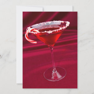 Invitación Martini de Bastón de Caramelo