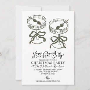 Invitación Martini de oliva para la fiesta de Navidad Let's G