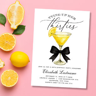 Invitación Martini empatando sus treinta años y cuarenta cump