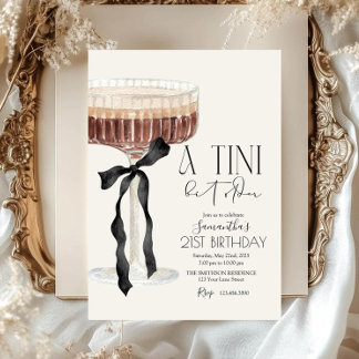 Invitación Martini Espresso Tini Un Poco Más Viejo Fiesta de