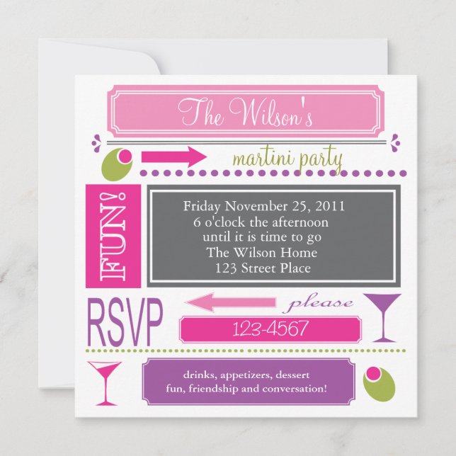 Invitación Martini Fiesta (Anverso)