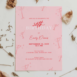 Invitación Martini martini 30 cumpleaños Fiesta