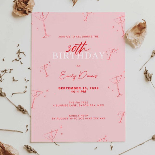 Invitación Martini martini 30 cumpleaños Fiesta (Subido por el creador)