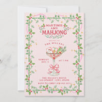 Martinis de Navidad y fiesta de Mahjong