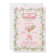 Martinis de Navidad y fiesta de Mahjong