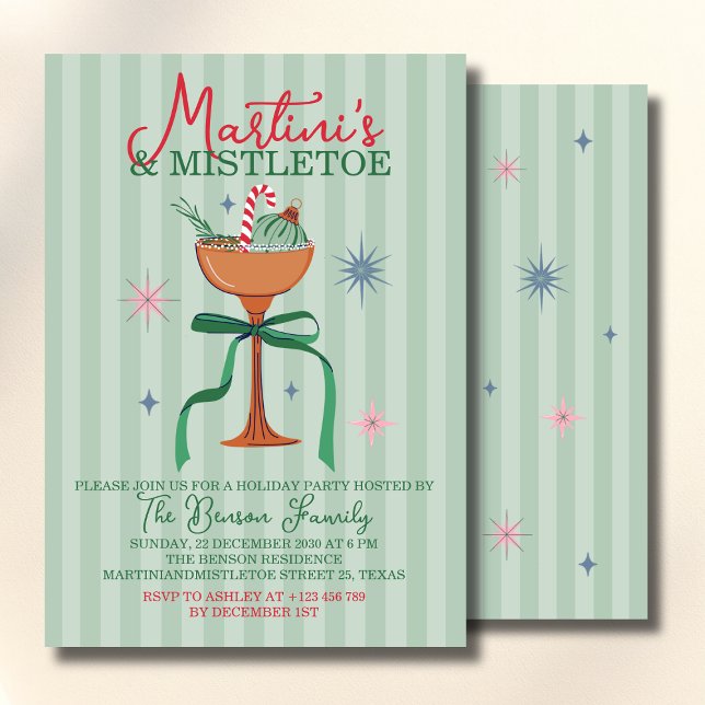 Invitación Martini's & Mistletoe Christmas Cocktail event (Subido por el creador)