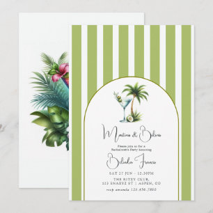 Invitación Martinís y bikinis Fiesta de soltera tropical