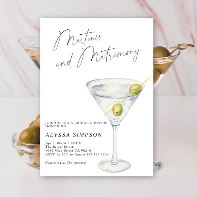 Invitación Martinis y Matrimonia Ducha Bridal (Subido por el creador)