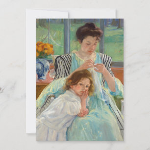 Invitación Mary Cassatt - Joven Madre Cosiedo
