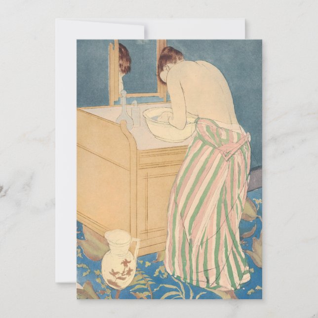 Invitación Mary Cassatt - Mujer Bañándose (Anverso)