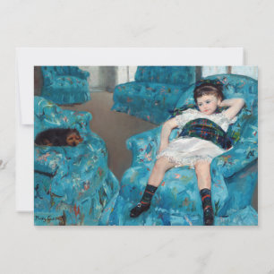Invitación Mary Cassatt - Niña pequeña en un sillón azul