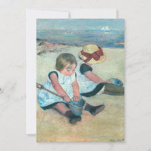 Invitación Mary Cassatt - Niños jugando en la playa