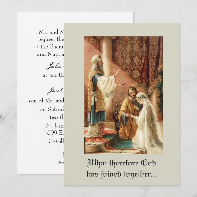 Invitación Mary Joseph Boda (Anverso / Reverso)