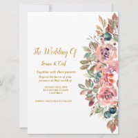 MARY Watercolor Rosa Emerald Green Boda