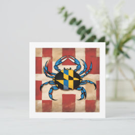 Invitación Maryland Blue Crab Note Card