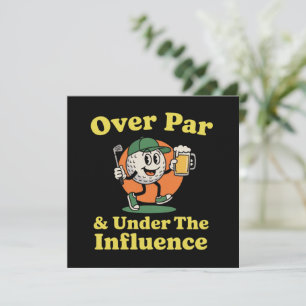 Invitación Más de Par y Bajo la Influencia Golf Bebida 