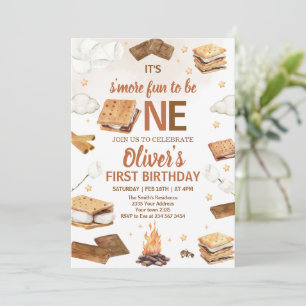 Invitación Más Diversión con Malvaviscos Cumpleaños con Fogat