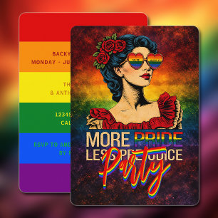 Invitación Más Orgullo Menos Prejuicio Mes del Orgullo LGBTQ