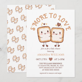Invitación Más para amar a Kawaii Campfire Baby Shower