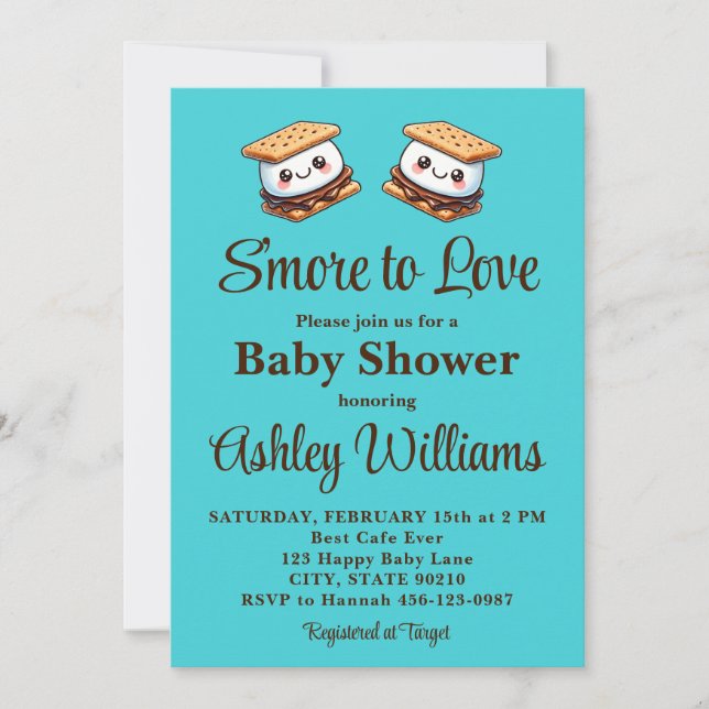 Invitación Más para amar el Baby Shower Fun Fall otoño invier (Anverso)