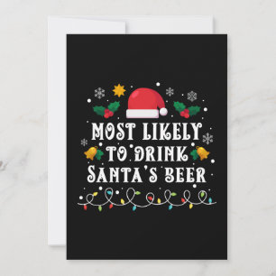 Invitación Más Probable de Beber la Cerveza de Santa