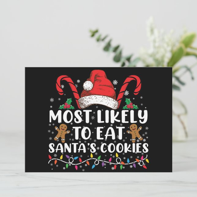 Invitación Más Probable De Comer Las Galletas De Santa Famili (Anverso de pie)