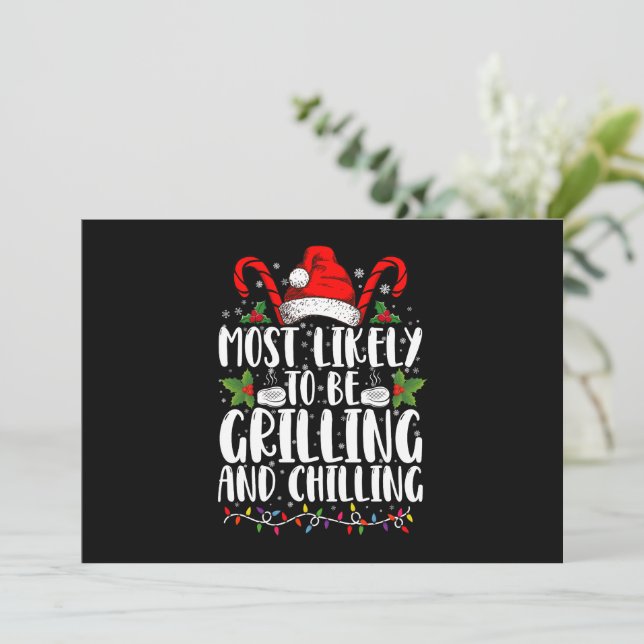 Invitación Más Probable De Estar Asando Y Enfriando Navidad (Anverso de pie)