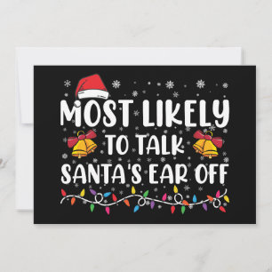Invitación Más Probable De Hablar Con Santa Hasta Por La Orej