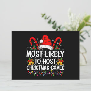 Invitación Más Probable De Organizar Juegos De Navidad Famili