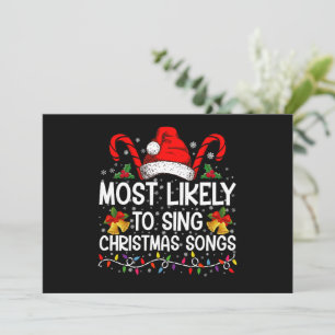 Invitación Más Probable Que Cante Canciones De Navidad