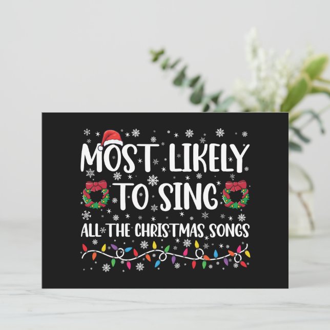 Invitación Más Probable Que Cante Todas Las Canciones De Navi (Anverso de pie)