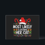 Invitación Más Probable Que Decore a Su Familia de Gatos a Ju<br><div class="desc">Más Probable Que Decore a Su Familia de Gatos a Juego en Navidad</div>