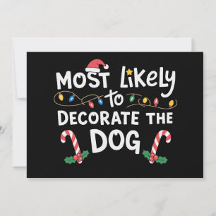Invitación Más Probable Que Decore La Navidad Del Perro Navid