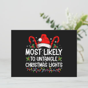 Invitación Más Probable Que Desenmarañe Luces de Navidad Coin