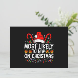 Invitación Más Probable Que Duerma Durante La Navidad Coincid