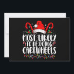 Invitación Más Probable Que Esté Haciendo Volteretas Navideña<br><div class="desc">Más Probable Que Esté Haciendo Volteretas Navideñas</div>