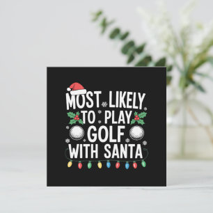 Invitación Más Probable Que Juegue Golf Con Santa Familia Nav
