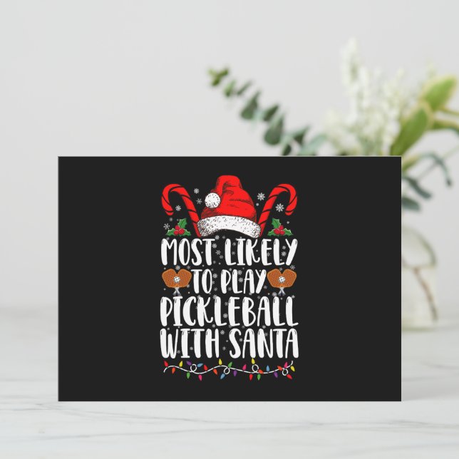 Invitación Más Probable Que Juegue Pickleball Con La Familia  (Anverso de pie)