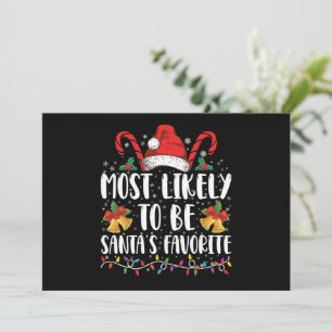 Invitación Más Probable Que Sea El Favorito De Santa Divertid