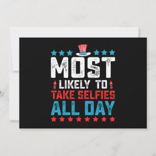 Invitación Más probable Tomar selfies todo el día 4 de julio