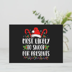 Invitación Más Propenso A Husmear Regalos Navidad Familiar