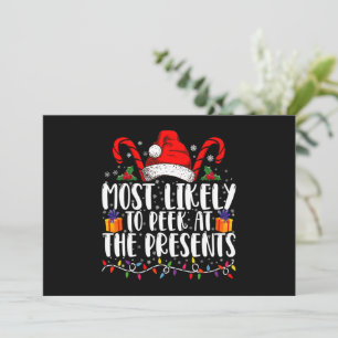 Invitación Más Propenso a Mirar los Regalos de Navidad Famili