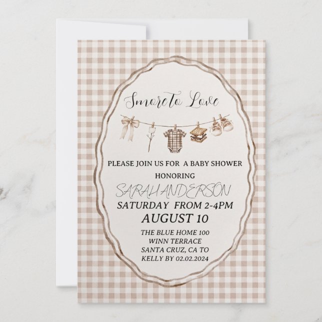 Invitación Más S’more para Amar (Anverso)