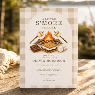 Invitación Más S'more para Amar Fiesta de Bebé de Cuadros Neu