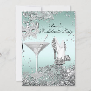 Invitación Máscara de Casa de la Moneda de Plata y Fiesta de
