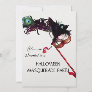 Invitación MÁSCARA DE FIESTA DE DISFRACES DE HALLOWEEN, hielo